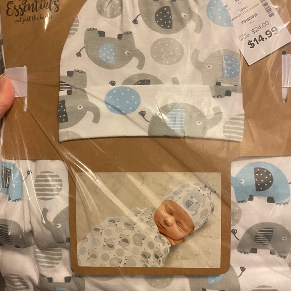 Baby blanket, frame, and baby swaddle - Picture 3 of 3